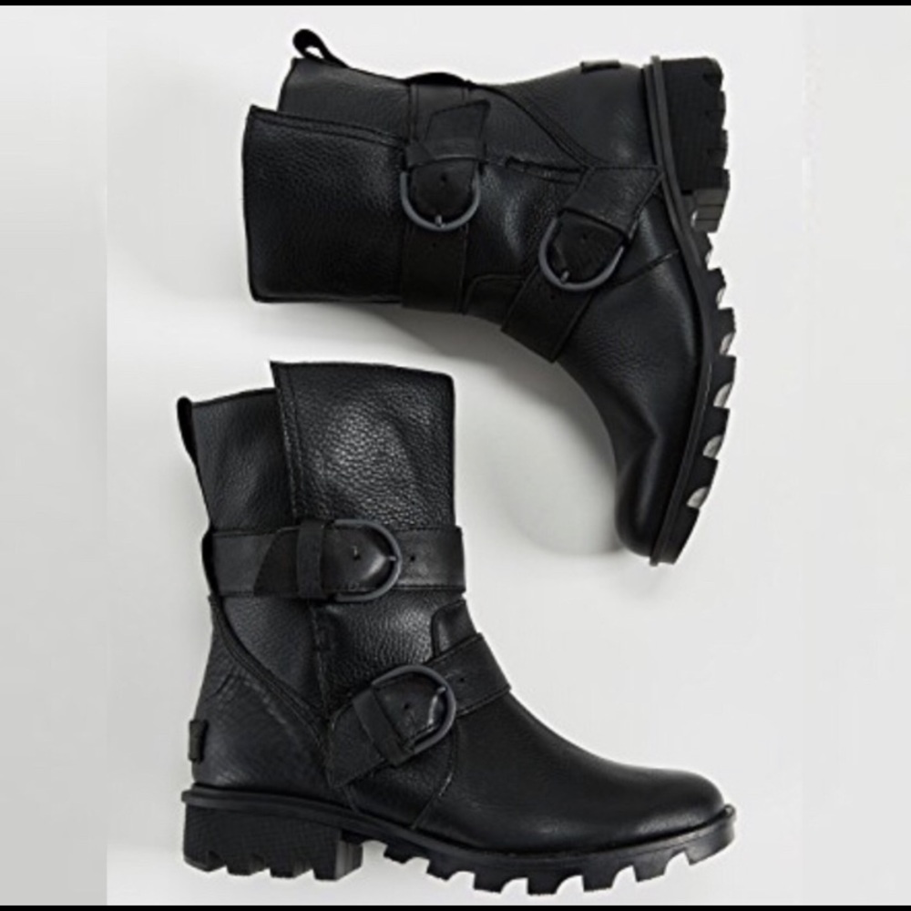 NIB Sorel Phoenix Waterproof Moto Combat Leather Boot 9.5